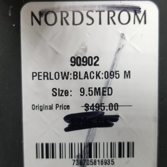 Vince Perlow Ankle Boot, Black Leather & Fabric, Womens Size 9.5 M / 39.5 - Picture 11 of 11